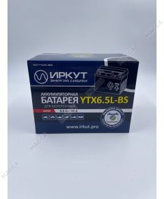 Мото аккумулятор ИРКУТ YTX6.5L-BS