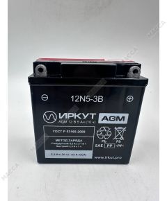 Мото аккумулятор ИРКУТ 12N5-3B