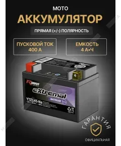 Мотоциклетный аккумулятор RDrive Natrium YTZ14S-Na
