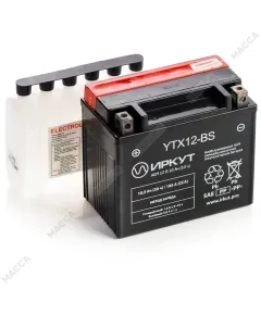 Мотоциклетный аккумулятор ИРКУТ YTX12-BS
