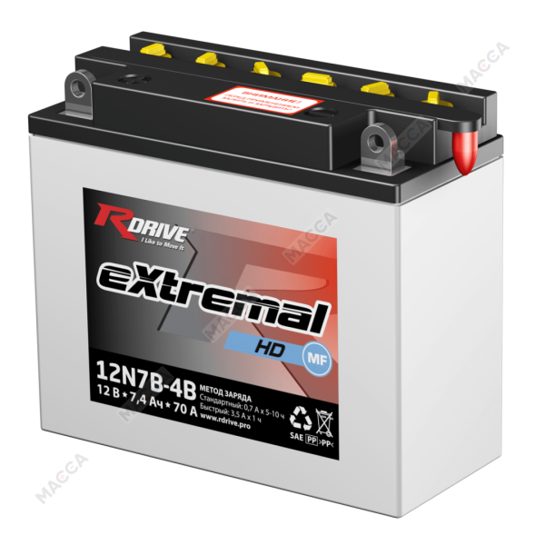 Аккумулятор RDRIVE eXtremal HD 12N7B-4B