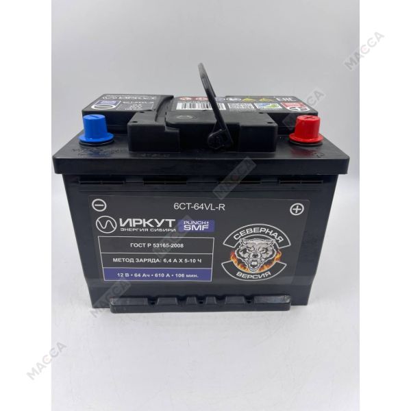 Авто аккумулятор ИРКУТ 6CT-64VL-R (UHD-L2EU), изображение 3