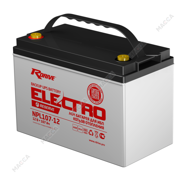 AGM батарея для ИБП RDrive ELECTRO Reserve NPL107-12