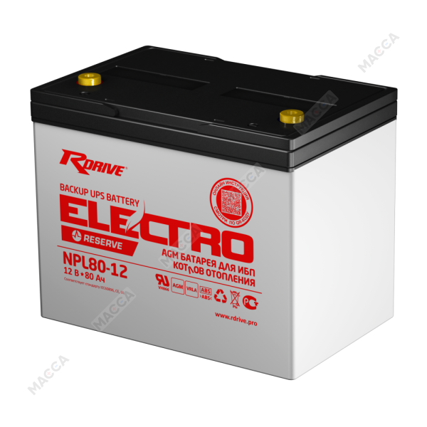 AGM батарея для ИБП RDrive ELECTRO Reserve NPL80-12