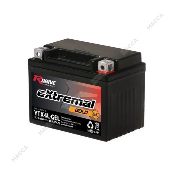 Аккумулятор RDRIVE eXtremal Gold YTX4L (Nano GEL)
