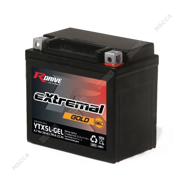 Аккумулятор RDRIVE eXtremal Gold YTX5L (Nano GEL)