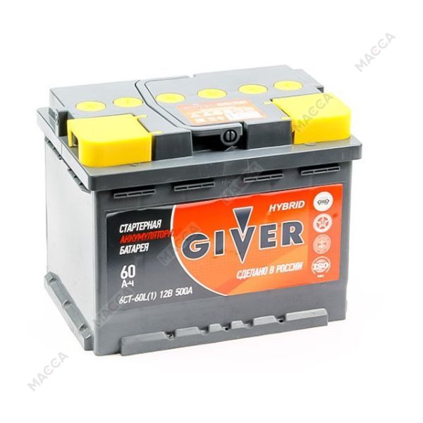 Аккумулятор GIVER HYBRID 6СТ-60.0, изображение 2