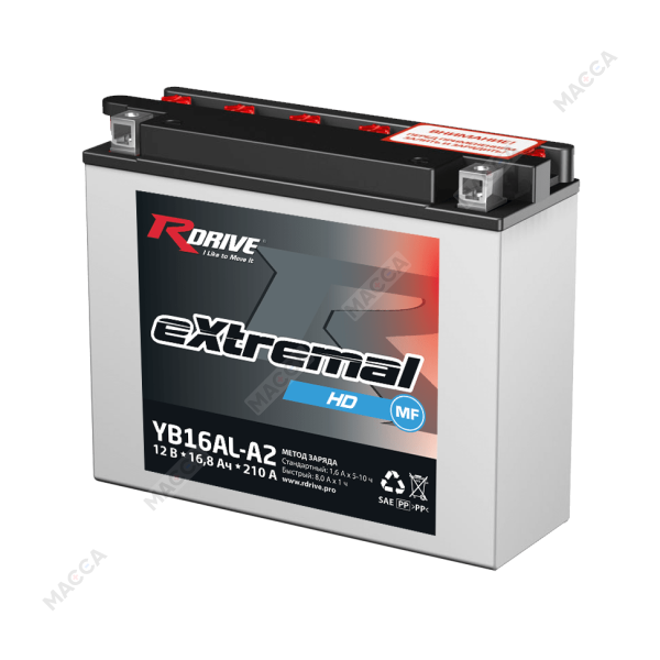 Аккумулятор RDRIVE eXtremal HD YB16AL-A2, изображение 15