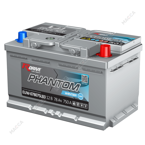Аккумулятор RDrive PHANTOM WINTER SMF EUW-078075LB3