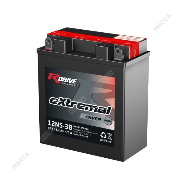 Аккумулятор RDRIVE eXtremal Silver 12N5-3B