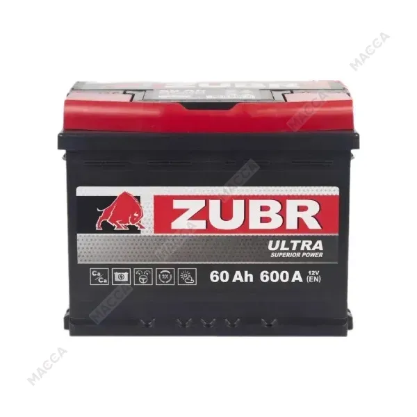 Аккумуляторная батарея ZUBR Ultra 60Ah L+, изображение 2