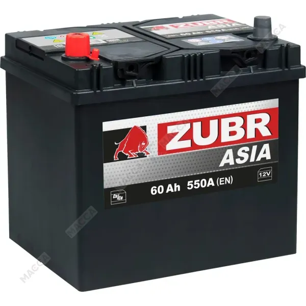 Аккумуляторная батарея ZUBR Ultra Asia 60Ah R+ (нижний борт)