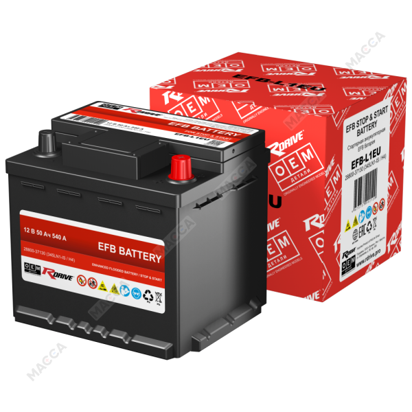Аккумулятор RDrive OEM EFB-L1EU 28800-37130 (345LN1-IS / H4)