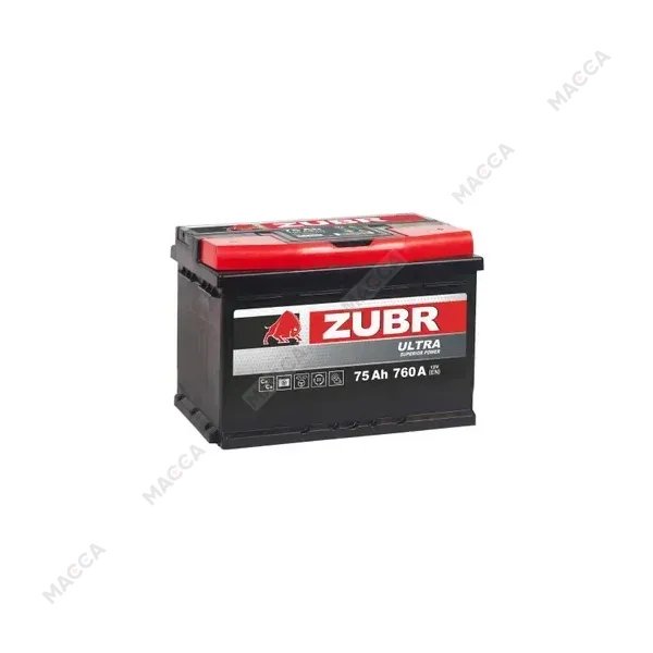 Аккумуляторная батарея ZUBR Ultra 75Ah R+, изображение 2