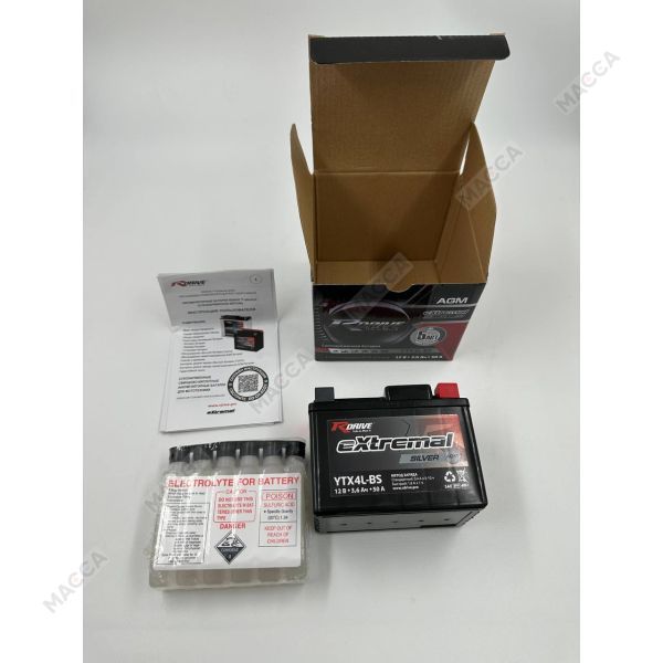 Аккумулятор RDRIVE eXtremal Silver YTX4L-BS, изображение 3