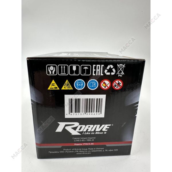Аккумулятор RDRIVE eXtremal Silver YTX6.5L-BS, изображение 5