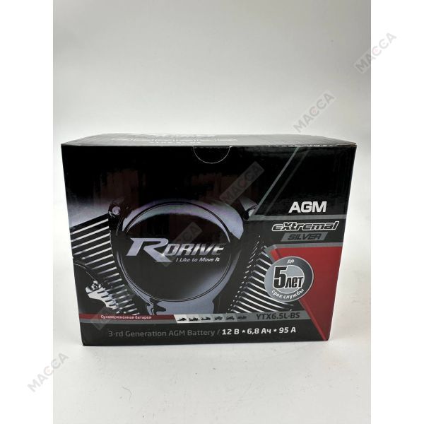 Аккумулятор RDRIVE eXtremal Silver YTX6.5L-BS, изображение 6