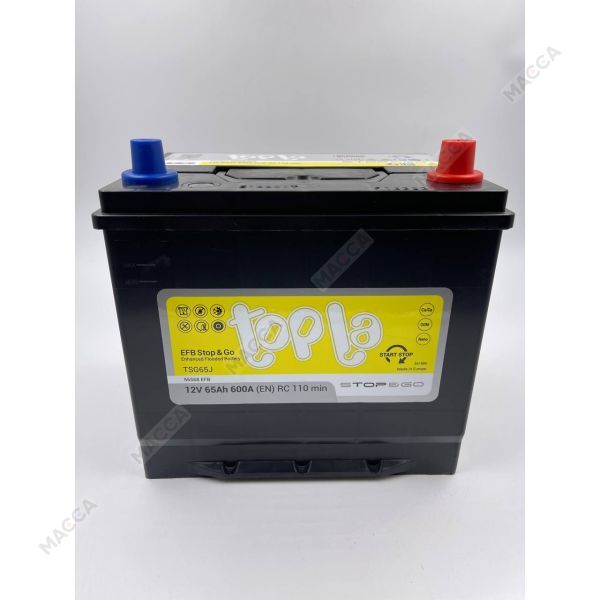 Аккумулятор Topla EFB Stop&Go 6СТ-65.0 яп. ст/бортик, изображение 5