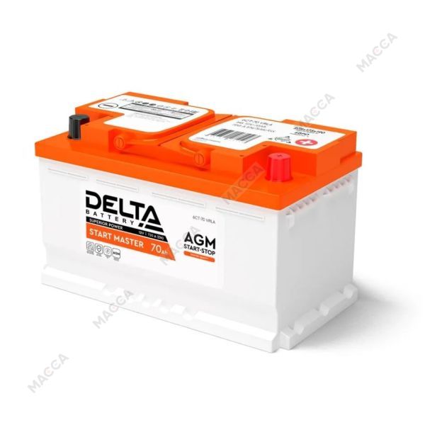 DELTA START MASTER 6CT-70.0  AGM (L3/720EN) Аккумуляторная батарея, изображение 7