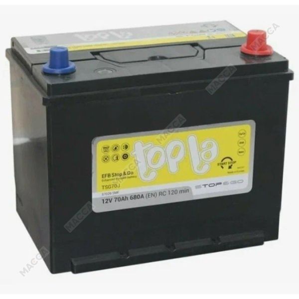 Аккумулятор Topla EFB Stop&Go 6СТ-70.0 (57029) яп.ст/бортик