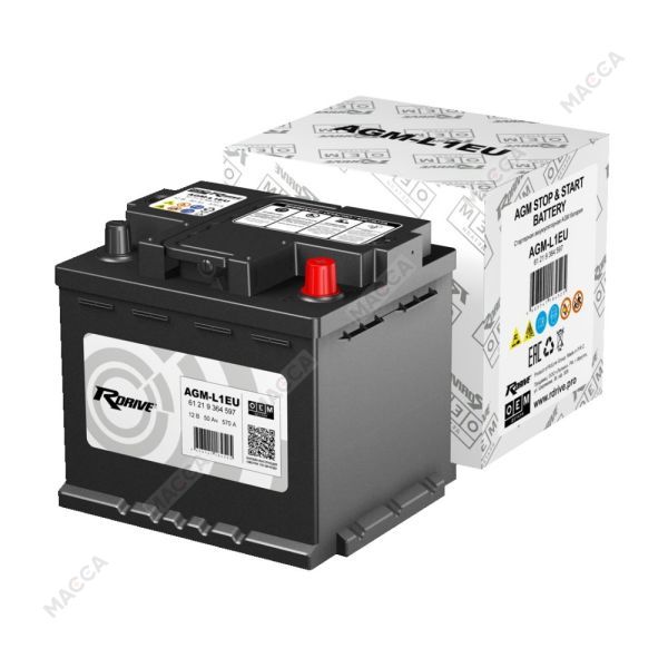 Аккумулятор RDrive OEM AGM-L1EU (61 21 9 364 597 )