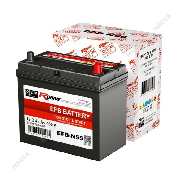 Аккумулятор RDrive OEM EFB-N55 (31500-T5A-G01 HONDA)