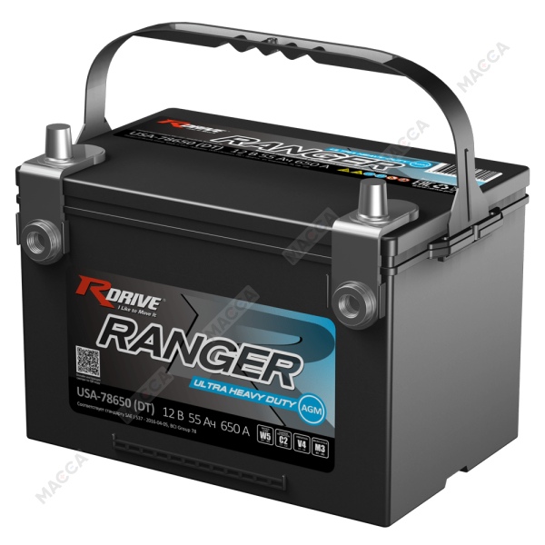 Аккумулятор RDrive RANGER ULTRA HEAVY DUTY AGM USA-78650(DT)