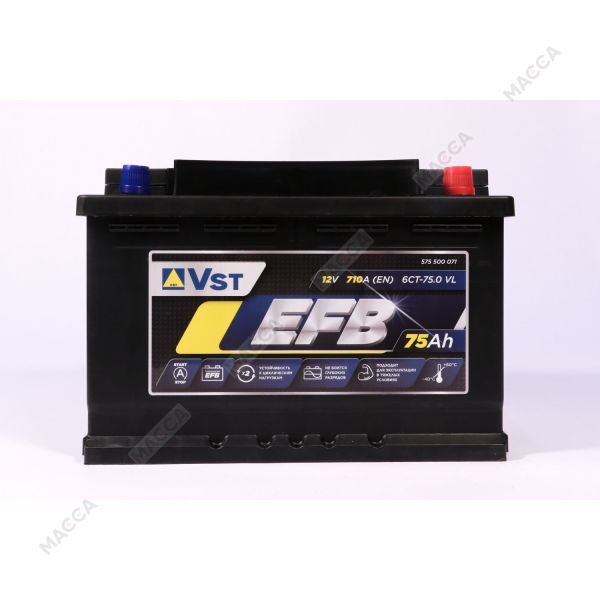 Аккумулятор Vst Стандарт EFB 6СТ-75.0 (575 500 071), изображение 3