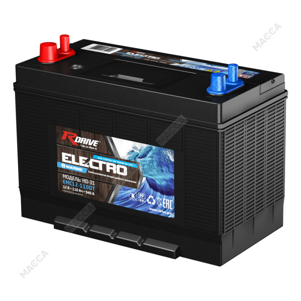 Лодочный аккумулятор RDrive ELECTRO Marine EMC12-110DT