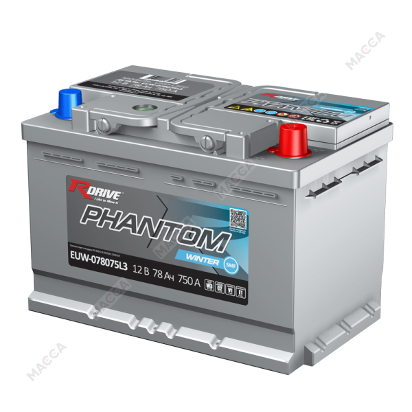 Аккумулятор RDrive PHANTOM WINTER SMF EUW-078075L3