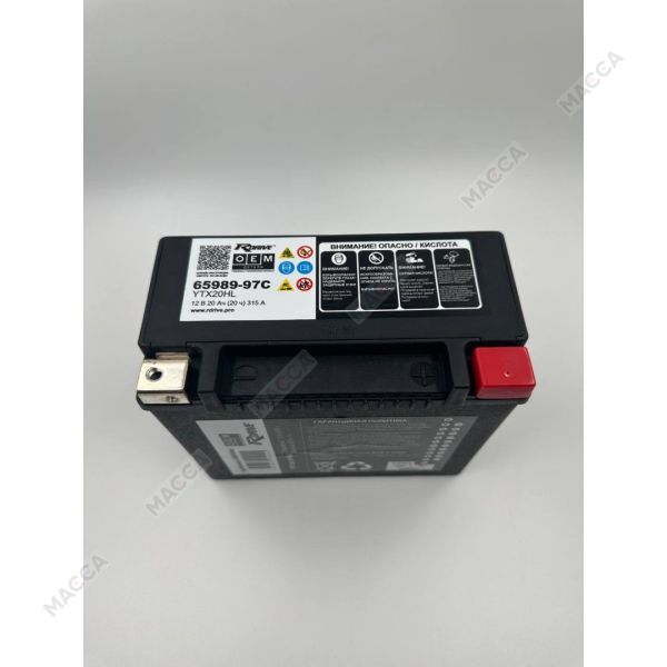 Аккумулятор RDrive OEM ДЕТАЛИ YTX20HL 65989-97C HARLEY DAVIDSON, изображение 3