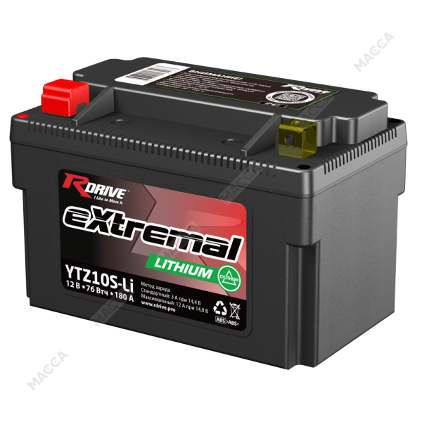 Аккумулятор RDRIVE eXtremal LITHIUM YTZ10S-Li
