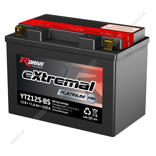 Аккумулятор RDRIVE eXtremal Platinum YTZ12S-BS