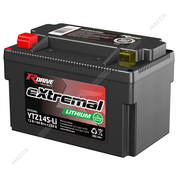 Аккумулятор RDRIVE eXtremal LITHIUM YTZ14S-Li (GYZ16H)