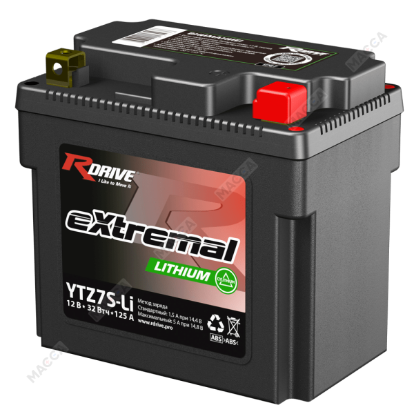Аккумулятор RDRIVE eXtremal LITHIUM YTZ7S-Li