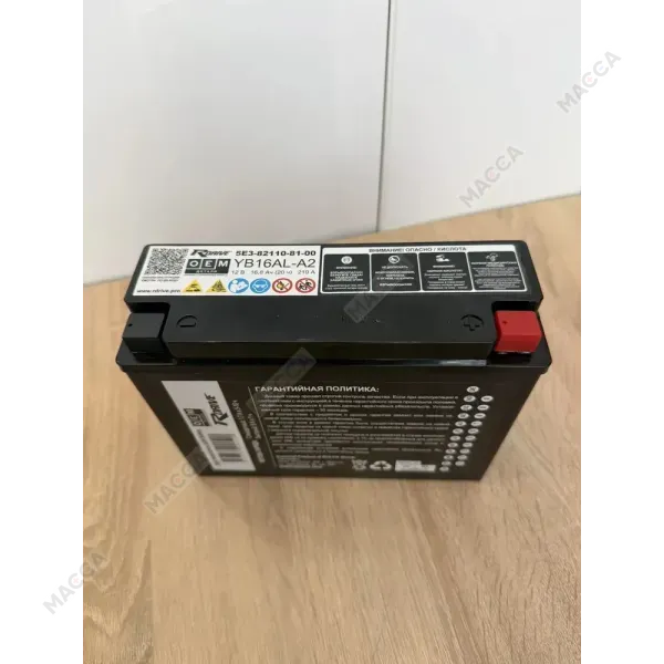 Мотоциклетный аккумулятор RDrive OEM Детали 5E3-82110-81-00 (YB16AL-A2), изображение 2