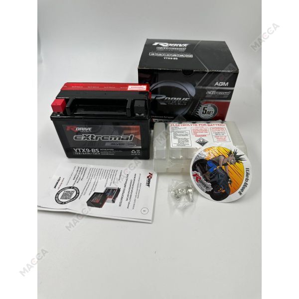 Аккумулятор RDRIVE eXtremal Silver YTX9-BS, изображение 2