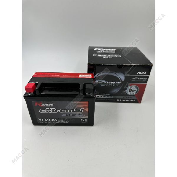 Аккумулятор RDRIVE eXtremal Silver YTX9-BS, изображение 9