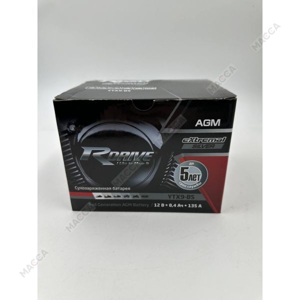 Аккумулятор RDRIVE eXtremal Silver YTX9-BS, изображение 11