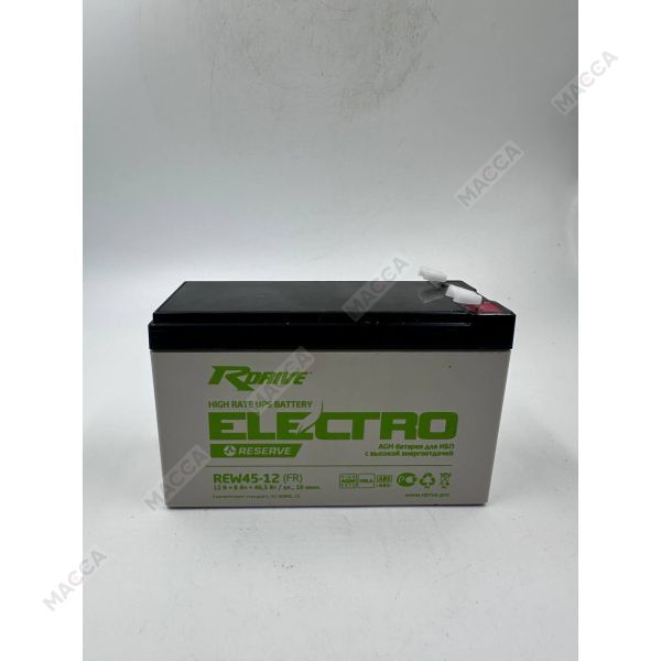 АКБ с высокой энергоотдачей RDrive ELECTRO Reserve NPW45-12 (FR), изображение 3