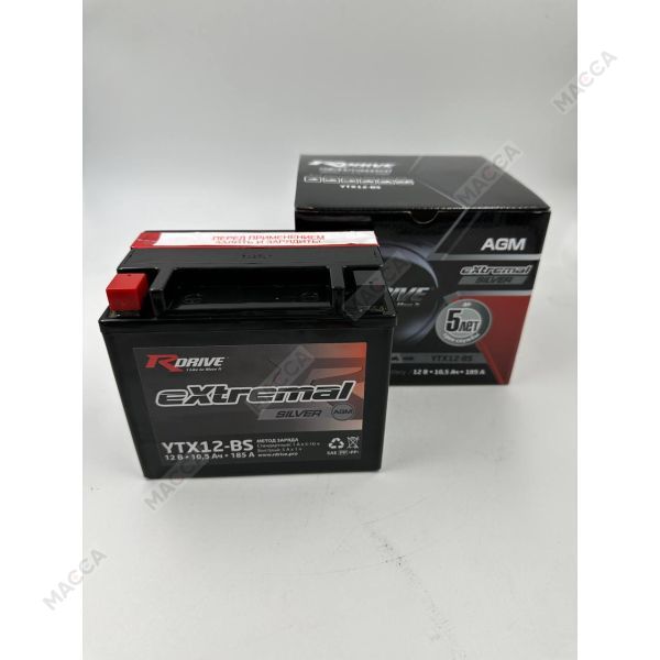 Аккумулятор RDRIVE eXtremal Silver YTX12-BS, изображение 3