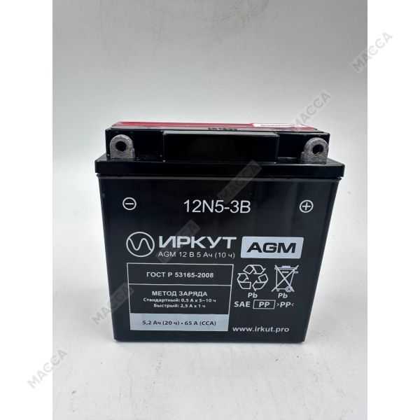 Мото аккумулятор ИРКУТ 12N5-3B