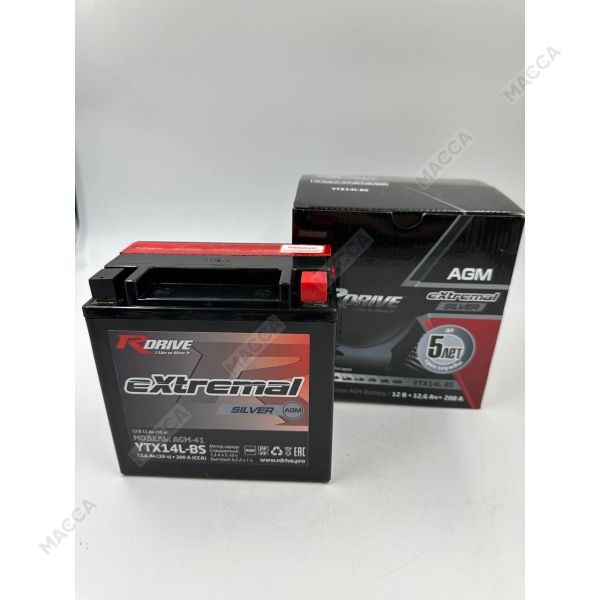 Аккумулятор RDRIVE eXtremal Silver YTX14L-BS, изображение 5
