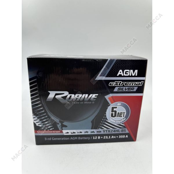 Аккумулятор RDRIVE eXtremal Silver YTX24HL-BS, изображение 11