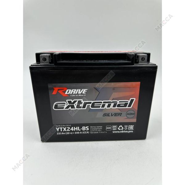 Аккумулятор RDRIVE eXtremal Silver YTX24HL-BS, изображение 5