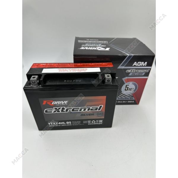 Аккумулятор RDRIVE eXtremal Silver YTX24HL-BS, изображение 6