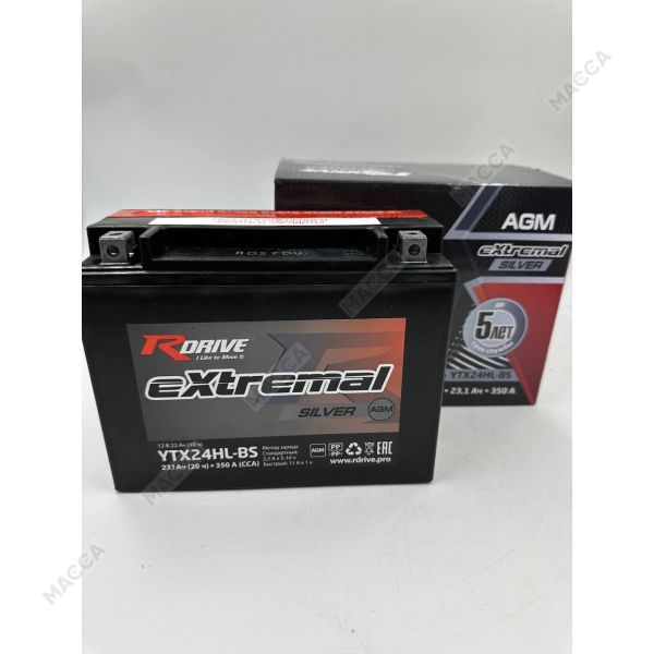 Аккумулятор RDRIVE eXtremal Silver YTX24HL-BS, изображение 7