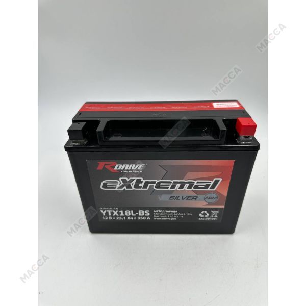 Аккумулятор RDRIVE eXtremal Silver YTX18L-BS / Y50-N18L-A3, изображение 3
