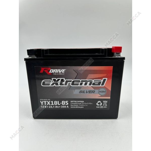 Аккумулятор RDRIVE eXtremal Silver YTX18L-BS / Y50-N18L-A3, изображение 5