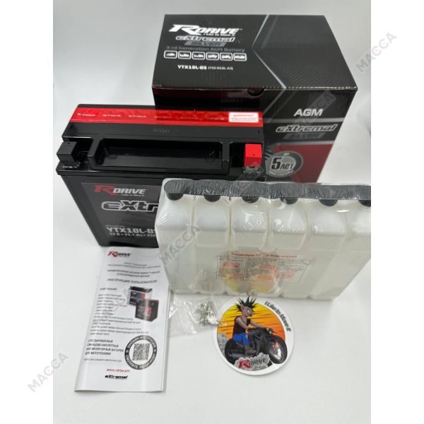 Аккумулятор RDRIVE eXtremal Silver YTX18L-BS / Y50-N18L-A3, изображение 2